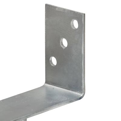 vidaXL Fence Anchors 6 pcs Silver 12x6x30 cm Galvanised Steel