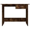 vidaXL Desk Smoked Oak 100x50x76 cm Engineered Wood