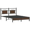 vidaXL Bed Frame without Mattress Brown Oak 150x200 cm King Size Engineered Wood