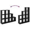 vidaXL Room Divider Bookcase Black Oak 137.5 x 29 x 103.5 cm
