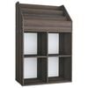 vidaXL Children's Magazine Rack | Grey and Sonoma Oak | Engineered Wood