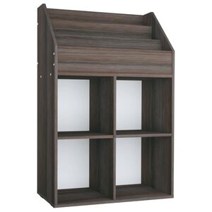vidaXL Children's Magazine Rack | Grey and Sonoma Oak | Engineered Wood