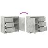vidaXL Sideboard with Drawer Concrete Grey 71x35x65 cm Engineered Wood