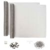 vidaXL Light Shaft Cover with Clips 2 pcs 70 x 130 cm Silver