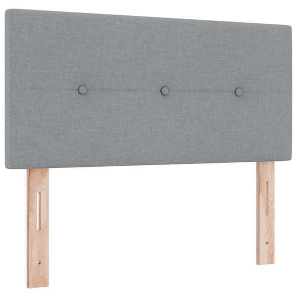 vidaXL Headboard with Headboard Light Grey 90 cm Faux Leather