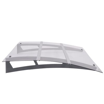 vidaXL Door Canopy Silver and Transparent 150x90 cm PET