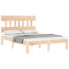 vidaXL Bed Frame without Mattress Double Solid Wood Pine