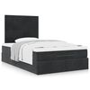 vidaXL Ottoman Bed with Mattresses Black 120x200cm Velvet