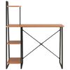 vidaXL Desk with Shelving Unit Black and Brown 102x50x117 cm