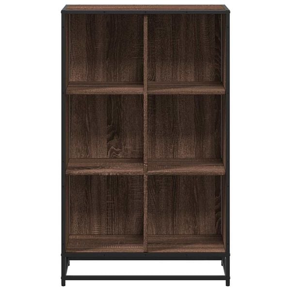 vidaXL Book Cabinet Brown Oak 65.5x33x107.5 cm Engineered Wood