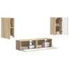 vidaXL TV Cabinet Set 4 pcs Sonoma Oak Engineered Wood