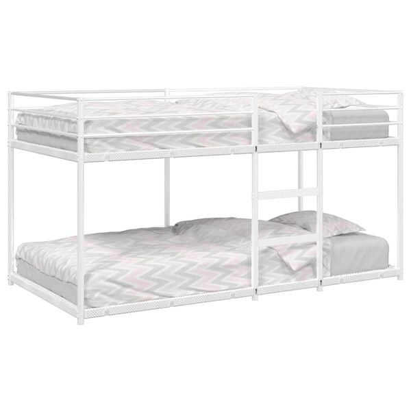 vidaXL Bunk Bed without Mattress White 75x190 cm Steel