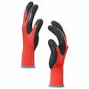 vidaXL Work Gloves 12 pcs Red and Black 11 / XXL Latex Coating