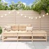 vidaXL 3 Piece Garden Lounge Set with Cushions Solid Wood