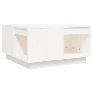vidaXL Coffee Table White 60x61x32.5 cm Solid Wood Pine