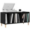 vidaXL Record Cabinet Black Oak 100 x 38 x 48 cm Engineered Wood