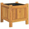 vidaXL Garden Planter with Liner 31x31x30 cm Solid Wood Acacia