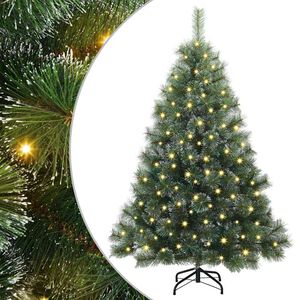 vidaXL Artificial Christmas Tree with 150 LEDs Green 150 cm PE and PVC