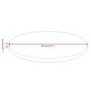 vidaXL Round Table Top Light Brown Ø70x1.5 cm Treated Solid Wood Oak