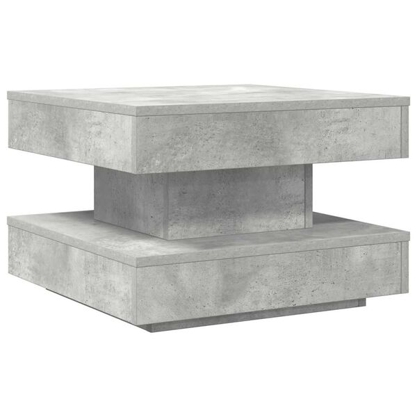 vidaXL Coffee Table 360-Degree Rotatable Concrete Grey 50x50x34.5 cm