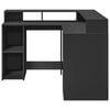 vidaXL Desk with LED Lights Black 130x130x91 cm Engineered Wood