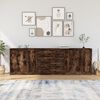 vidaXL Sideboards 3 pcs Smoked Oak Engineered Wood