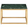 vidaXL Coffee Table Green 60x60x35 cm Real Stone with Marble Texture