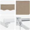 vidaXL Manual Retractable Awning with LEDs Beige 2.5 x 2 m