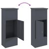 vidaXL Parcel Drop Box with Door Anthracite 44.5 x 29 x 110.5 cm Steel