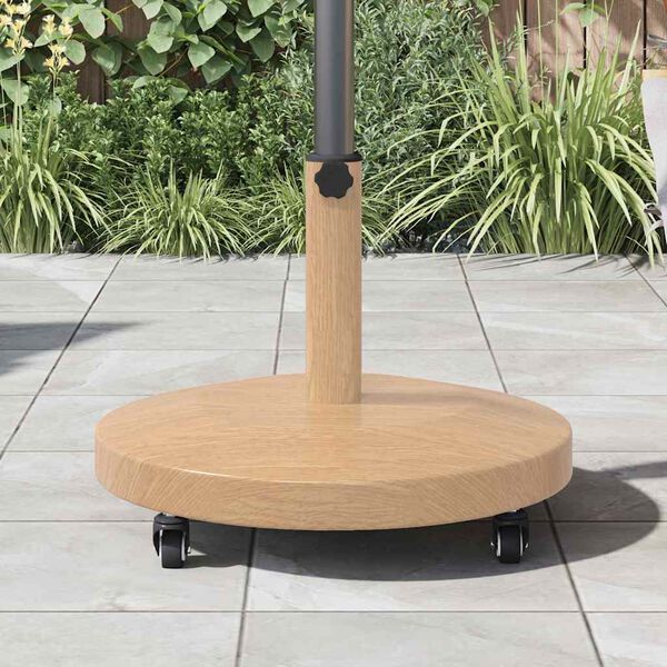 vidaXL Parasol Base Light Wood 48 x 48 x 32 cm