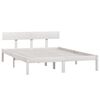 vidaXL Bed Frame without Mattress White Solid Wood 160x200 cm