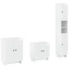 vidaXL 3 Piece Bathroom Cabinet Set EDE High Gloss White