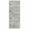 vidaXL Bookcase Concrete Grey 40x24x102 cm Engineered Wood