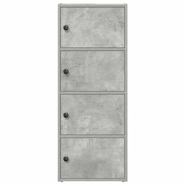 vidaXL Bookcase Concrete Grey 40x24x102 cm Engineered Wood