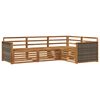 vidaXL Outdoor Sofa Set 4 pcs Natural Solid Acacia Wood