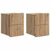 vidaXL Wall-Mounted Bedside Cabinet 2 pcs Artisan Oak Engineered Wood