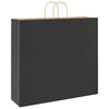 vidaXL Paper Bags 50 pcs with Handles Black 54x15x49 cm