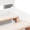 vidaXL Bookcase Bed without Mattress White 150x200cm King Size Solid Wood Pine