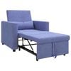 vidaXL Single Sofa Bed Reclining Jeans blue 90 x 165 x 87 cm Fabric