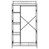 vidaXL Open Wardrobe with Shelf Black 100 x 43 x 188 cm Steel