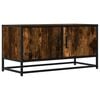vidaXL TV Cabinet Smoked Oak 80x34.5x40 cm Engineered Wood and Metal