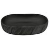 vidaXL Countertop Basin Black Oval 59x40x14 cm Ceramic