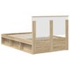 vidaXL Bed Frame with Headboard Sonoma 120 x 200 cm Solid Pine Wood