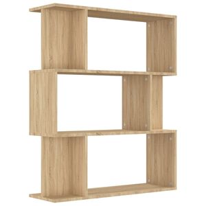 vidaXL Book Cabinet/Room Divider Sonoma Oak 80x24x96 cm Engineered Wood