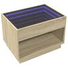 vidaXL Coffee Table with Infinity LED Sonoma Oak 70x50x50 cm