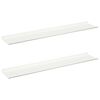 vidaXL Floating Shelf Wall-mounted 2 pcs White 100 x 18 x 2.5 cm Steel