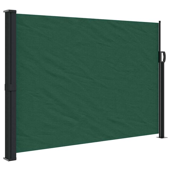 vidaXL Retractable Side Awning Dark Green 140x300 cm