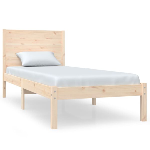 vidaXL Bed Frame without Mattress 100x200 cm Solid Wood Pine