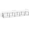 vidaXL Dog Kennel Black 5 m² Steel