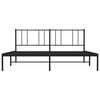 vidaXL Metal Bed Frame without Mattress with Headboard Black 183x213cm